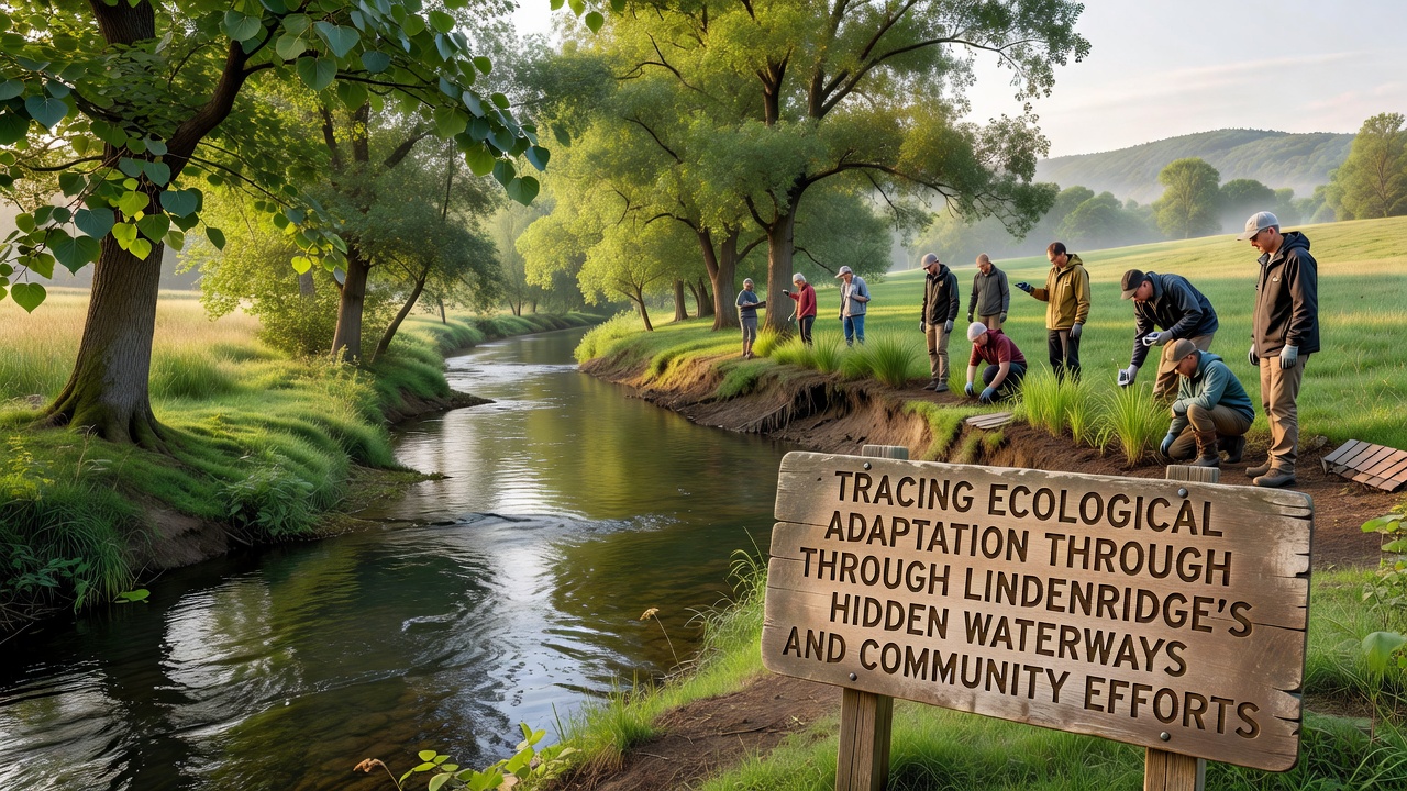 Community members participating in waterway restoration efforts along Lindenridge streams